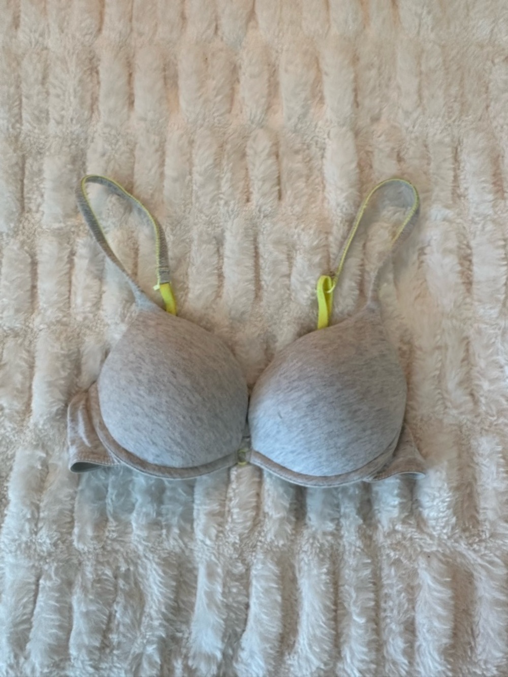 Aerie Gray and Neon Yellow Bra Size 34B